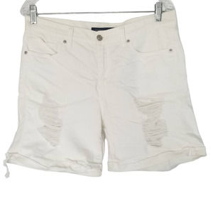 Just USA White Cut Off Shorts, Size Large